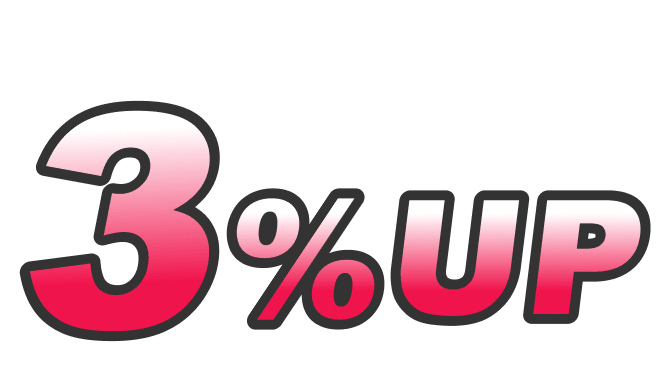 3%UP